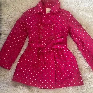 Girls Pink Polka Dot Trench Coat by Cherokee
